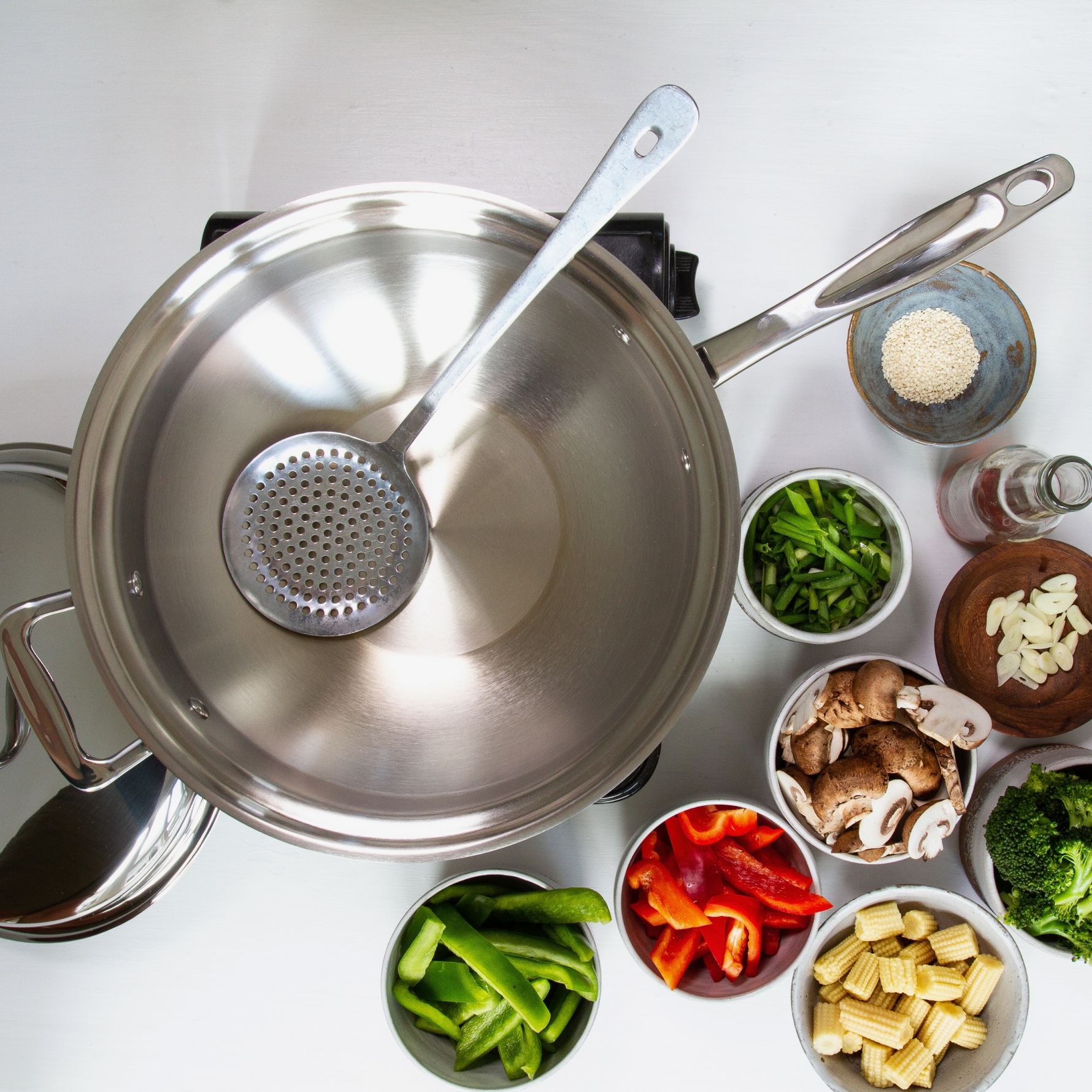 5 Quart Stainless-Steel Wok - By Baano