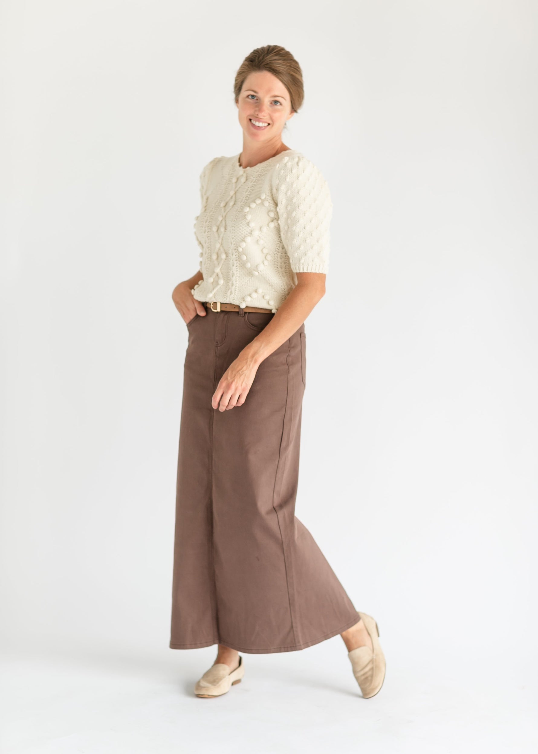 Stella Denim Maxi Skirt - By Baano