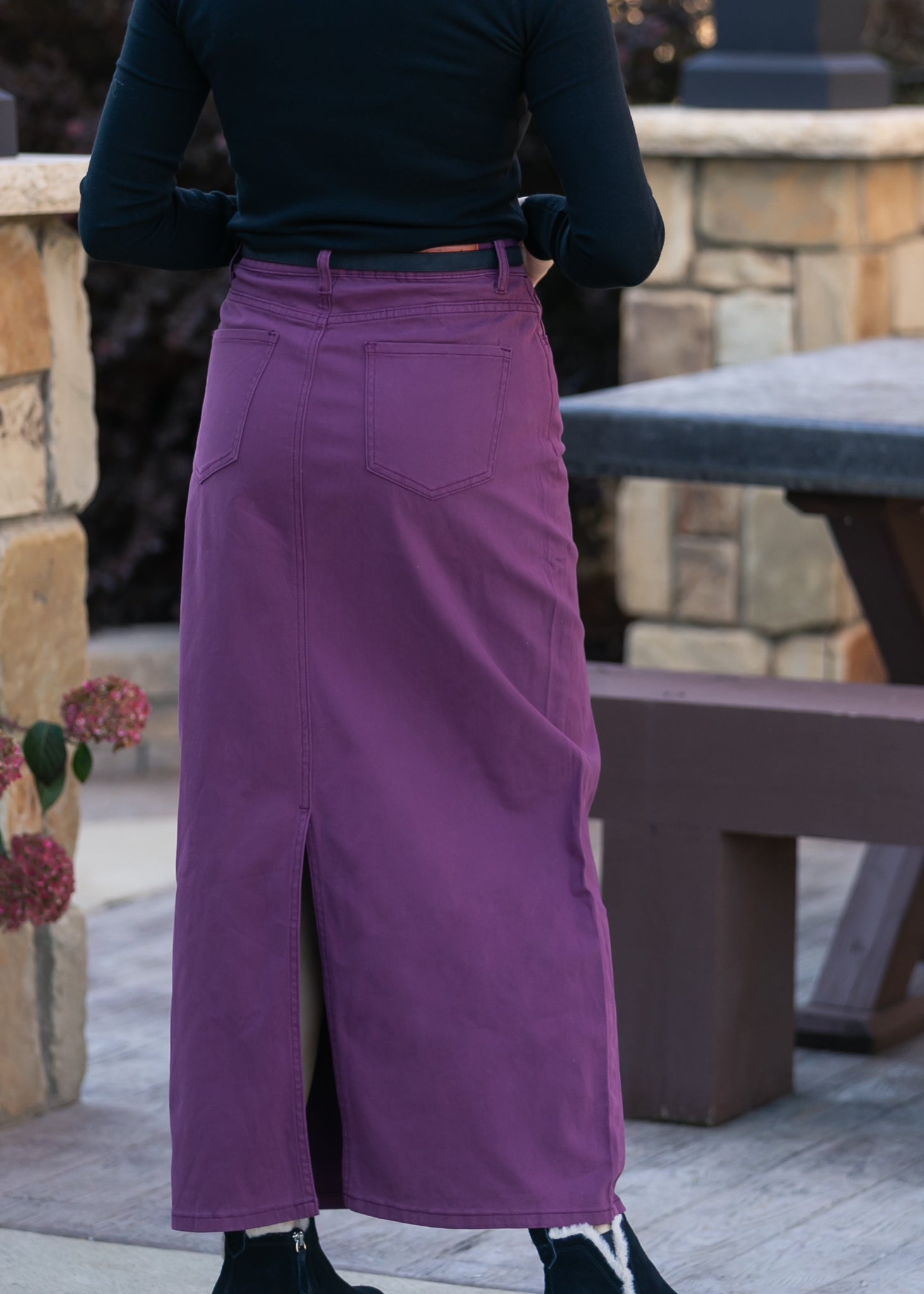 Stella Orchid Denim Maxi Skirt - FINAL SALE
