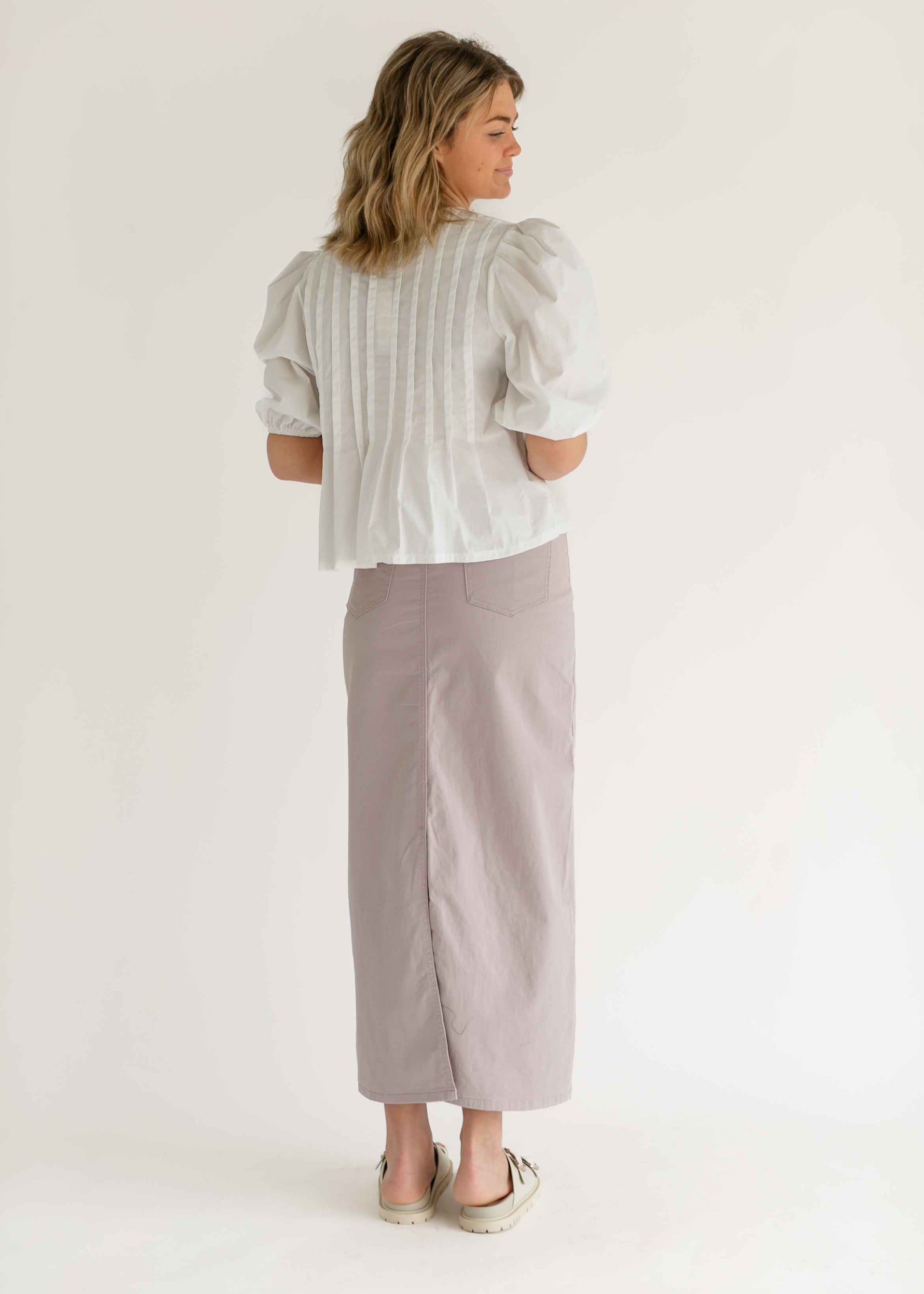 Stella Lilac Denim Maxi Skirt - FINAL SALE