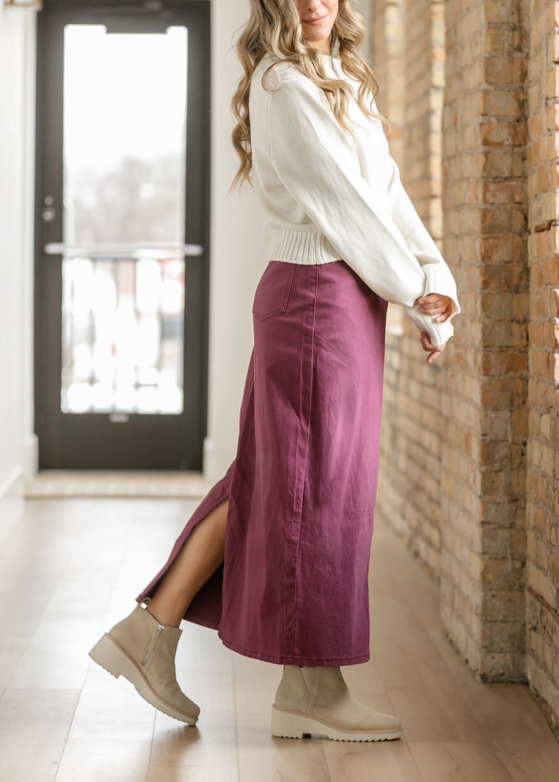 Stella Orchid Denim Maxi Skirt - FINAL SALE