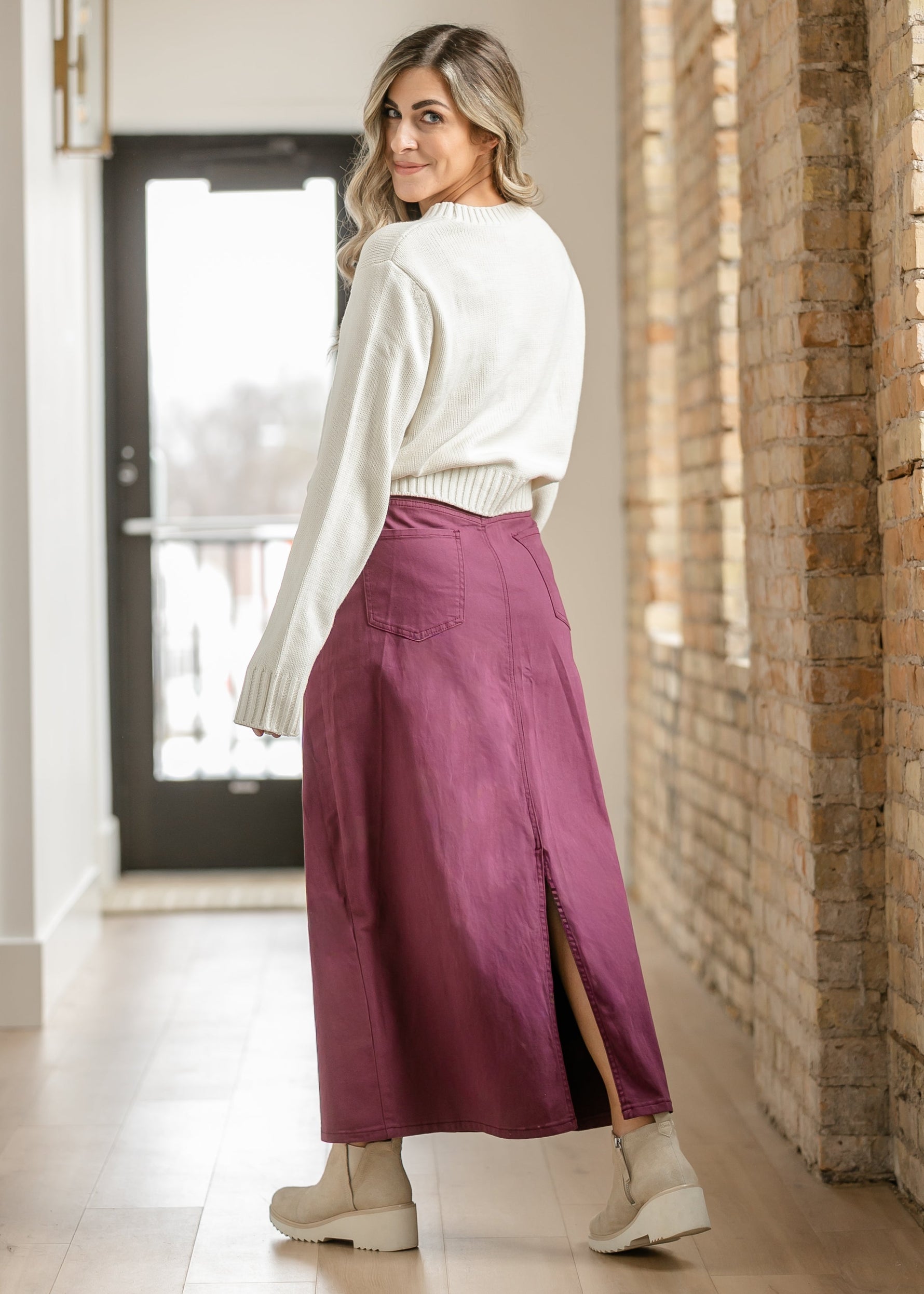 Stella Orchid Denim Maxi Skirt - FINAL SALE