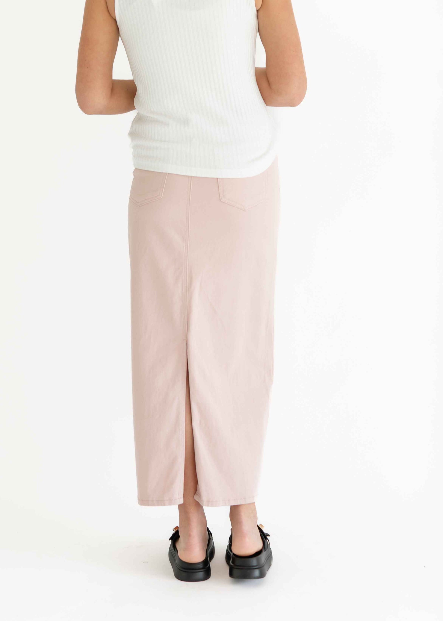 Stella Rose Denim Maxi Skirt - FINAL SALE