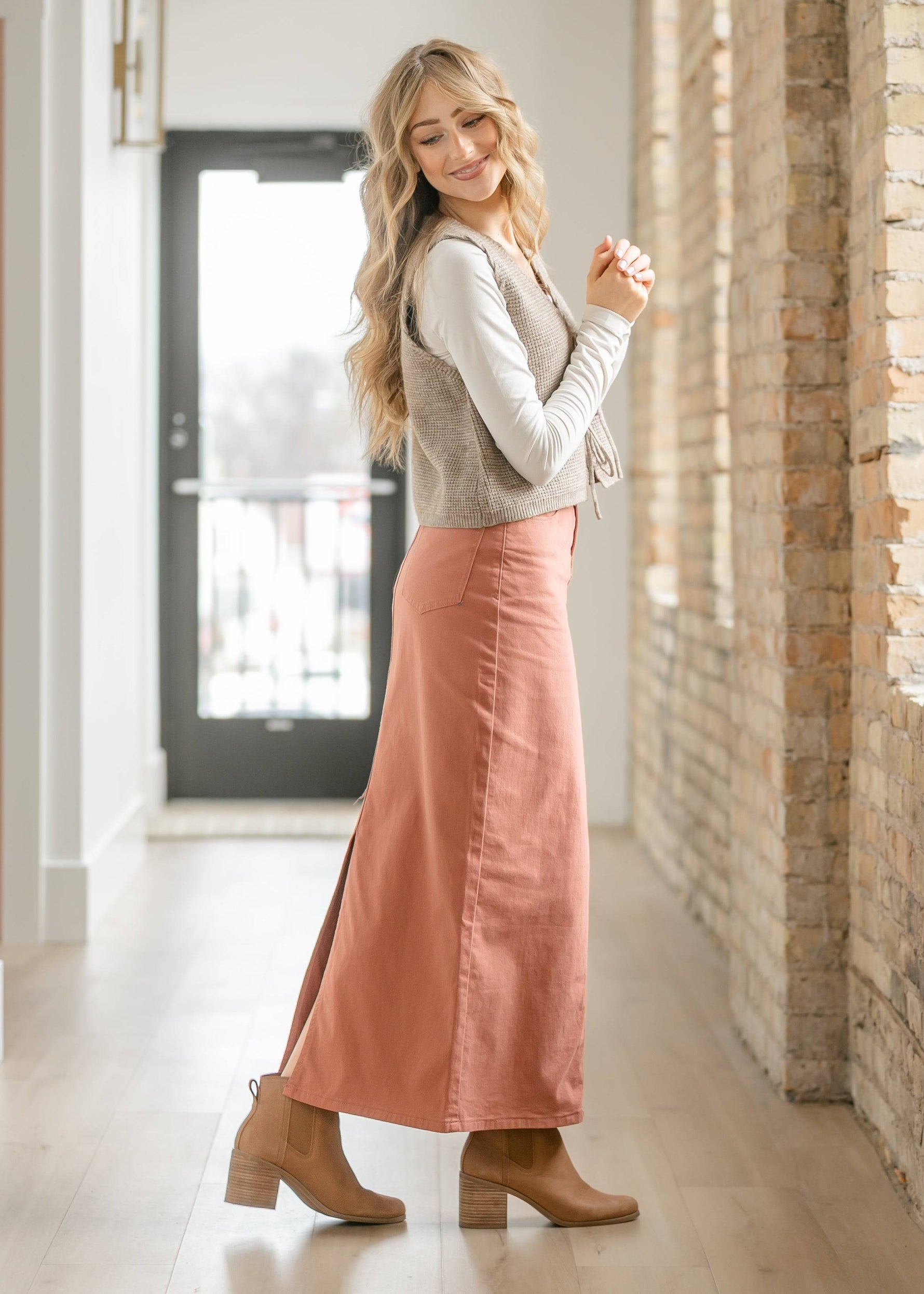Stella Sienna Denim Maxi Skirt - FINAL SALE