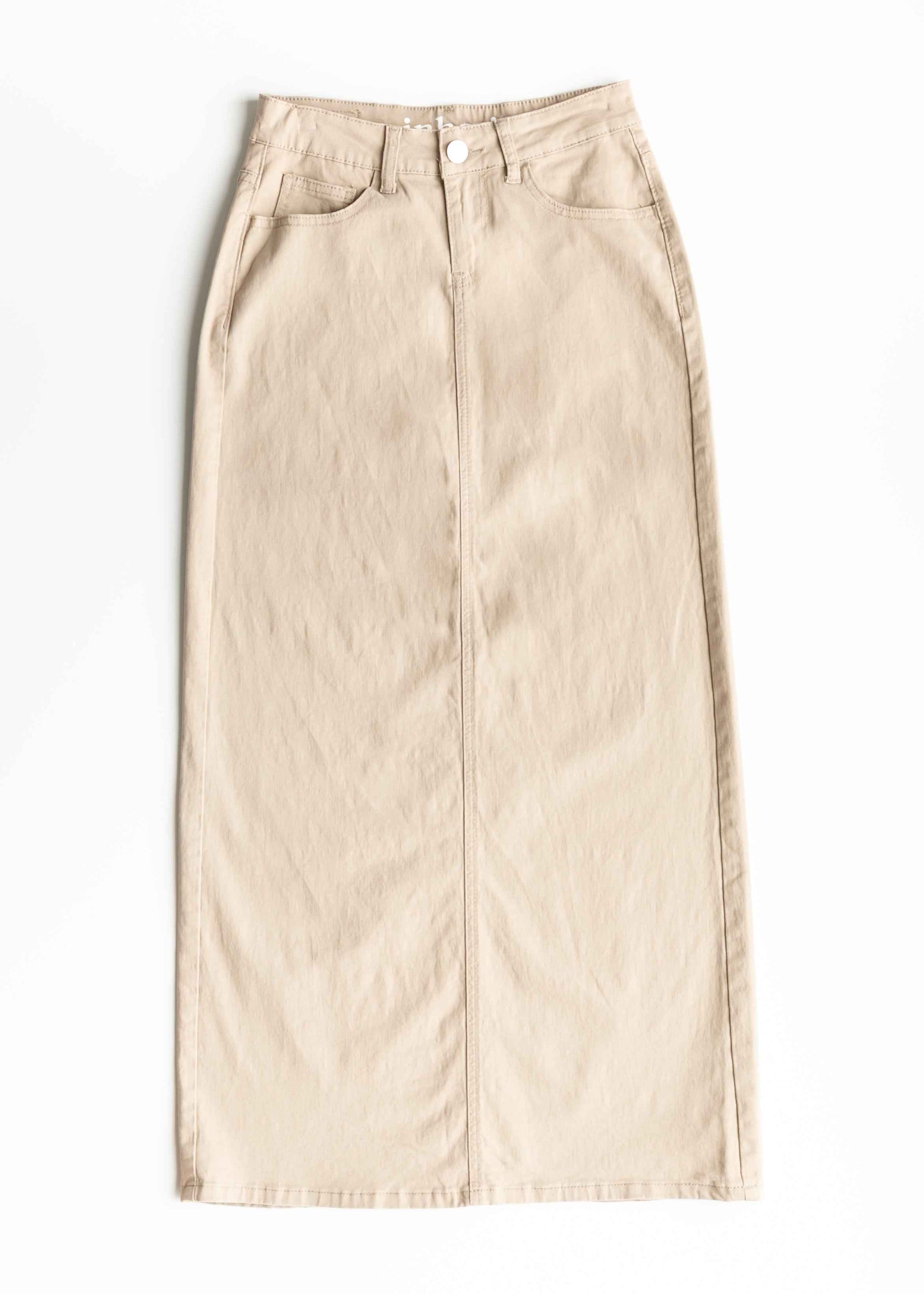 Stella Simply Taupe Denim Maxi Skirt