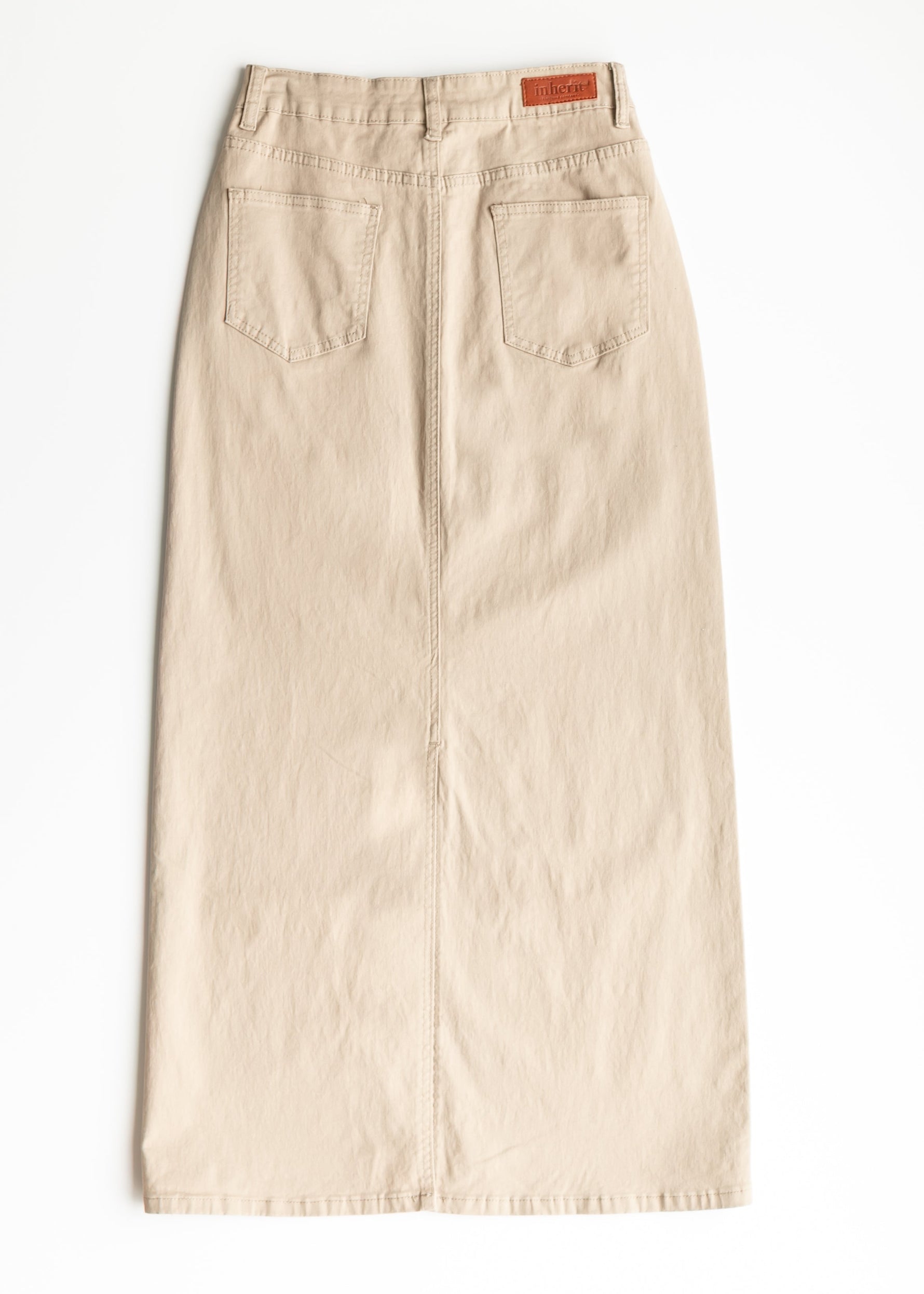 Stella Simply Taupe Denim Maxi Skirt - By Baano