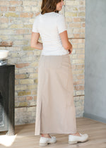 Stella Simply Taupe Denim Maxi Skirt