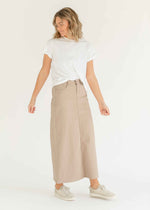 Stella Simply Taupe Denim Maxi Skirt