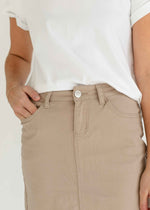 Stella Simply Taupe Denim Maxi Skirt