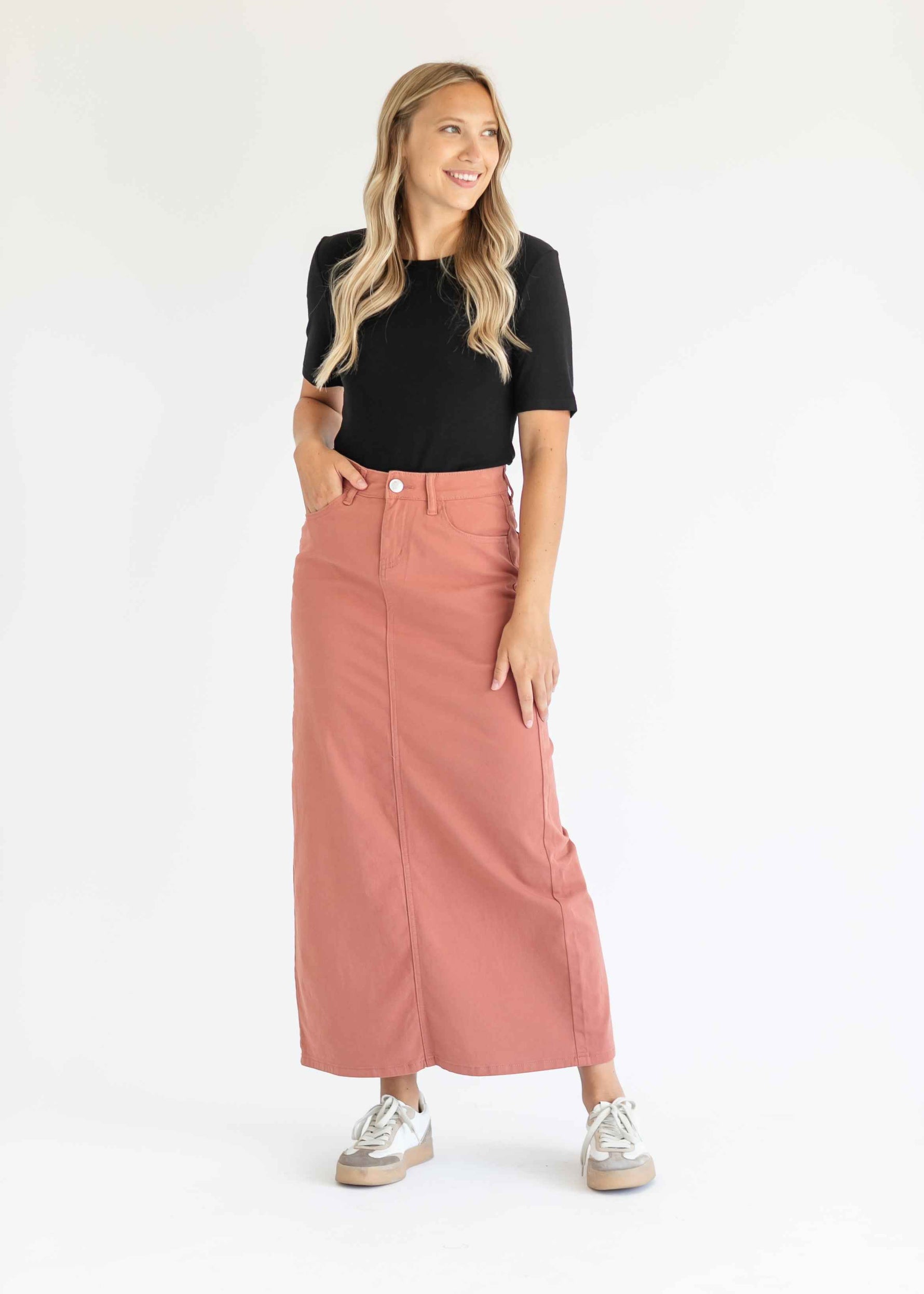 Stella Denim Maxi Skirt