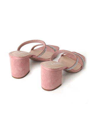 Stormi | Rhinestone/Pink Suede