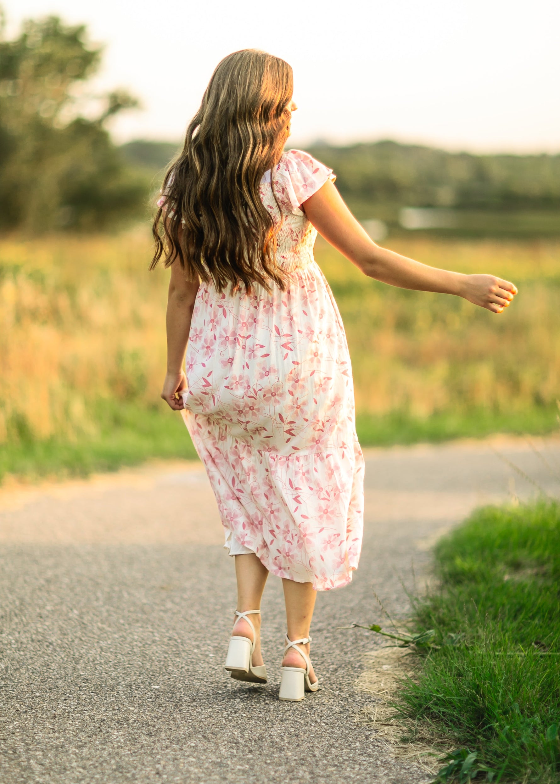 Summer Cap Sleeve Midi Dress - By Baano