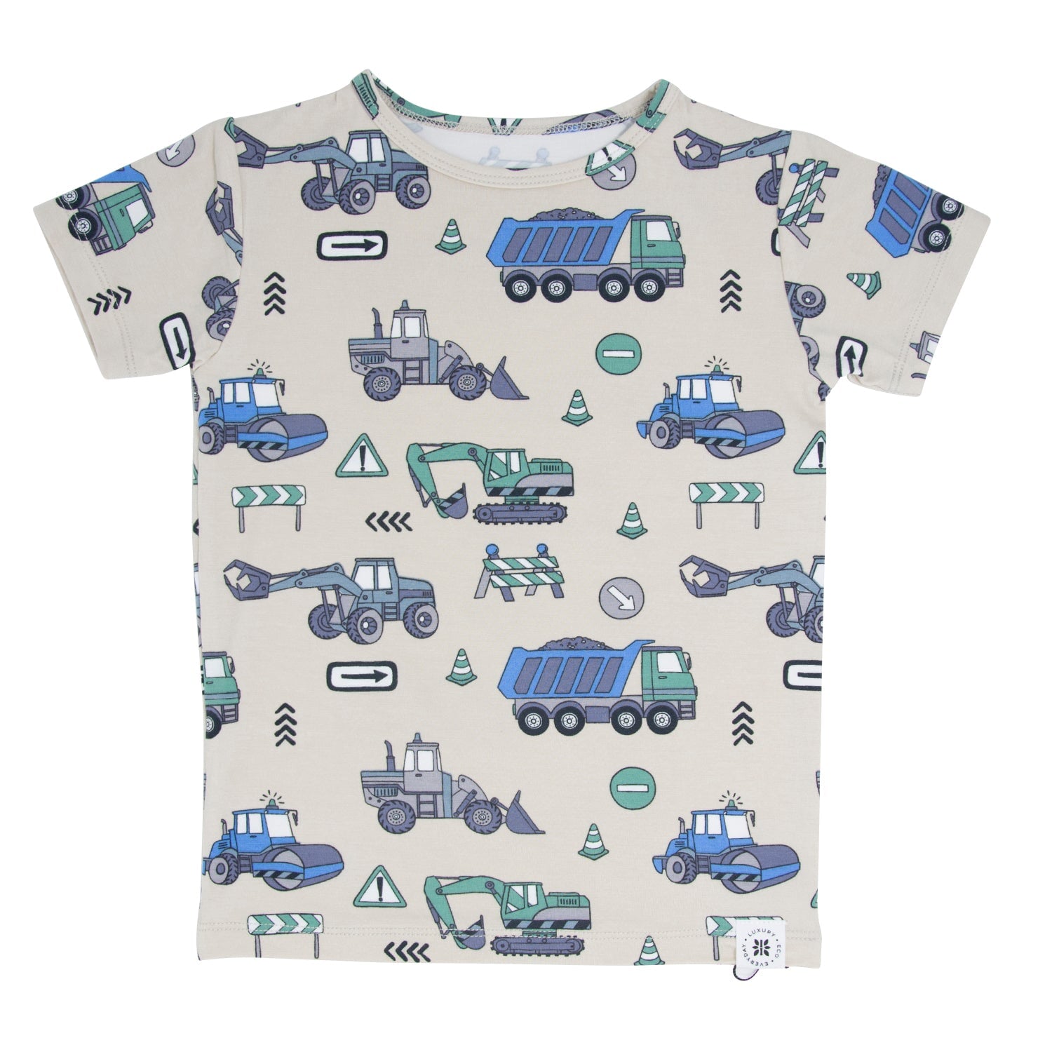 Trucks Diggers Construction  Summer Pajama Set - By Baano