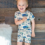 Trucks Diggers Construction  Summer Pajama Set - By Baano