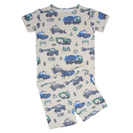 Trucks Diggers Construction  Summer Pajama Set - By Baano