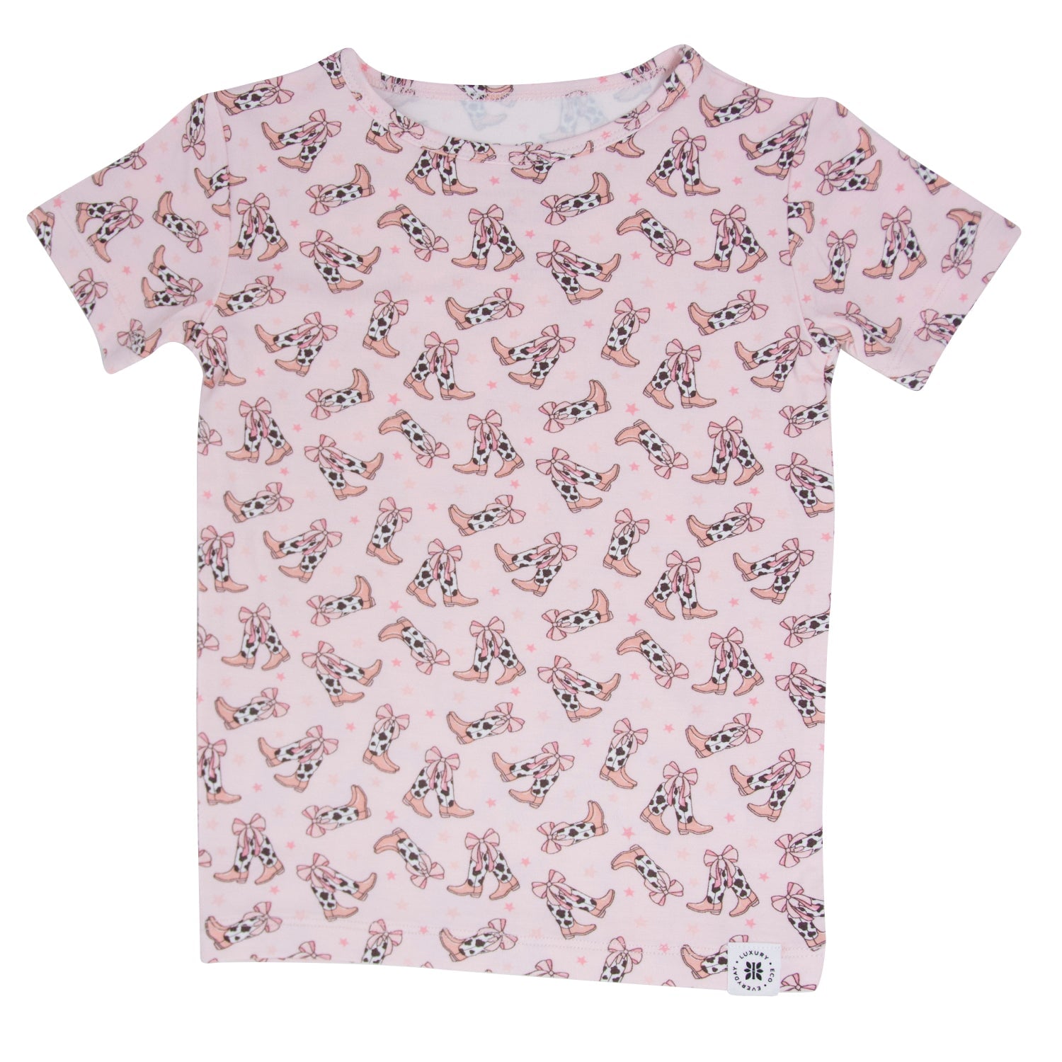 Cowhide Boots Bows Summer Pajama Set - By Baano