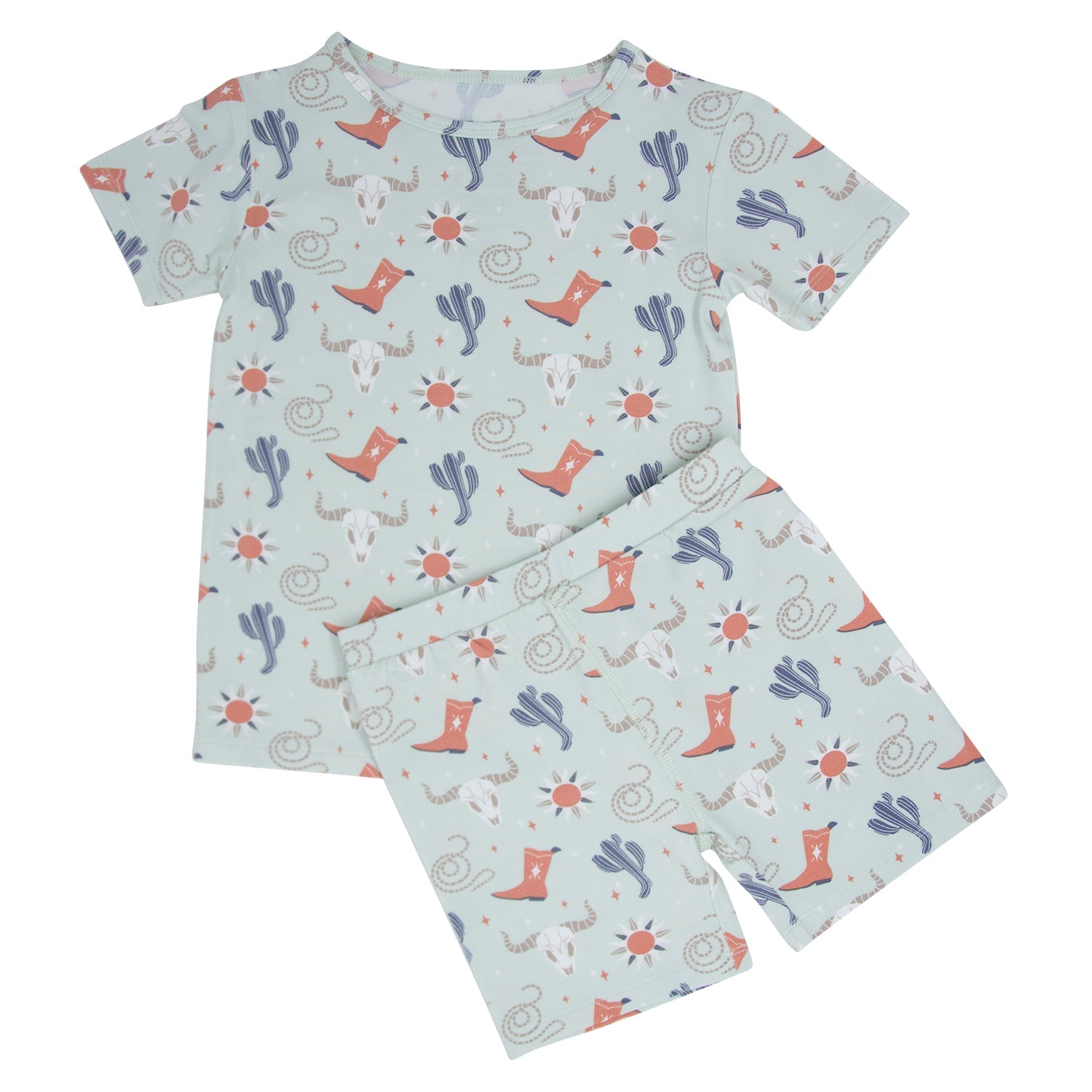 Bulls Boots Lasso Western Summer Pajama Set - By Baano