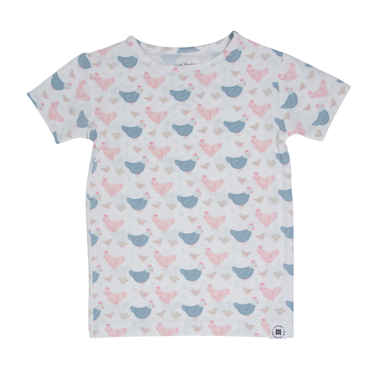 Pink Farm Hens Bamboo Summer Pajama Set - By Baano