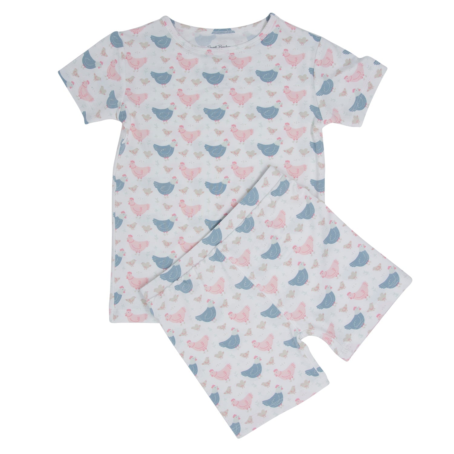 Pink Farm Hens Bamboo Summer Pajama Set - By Baano