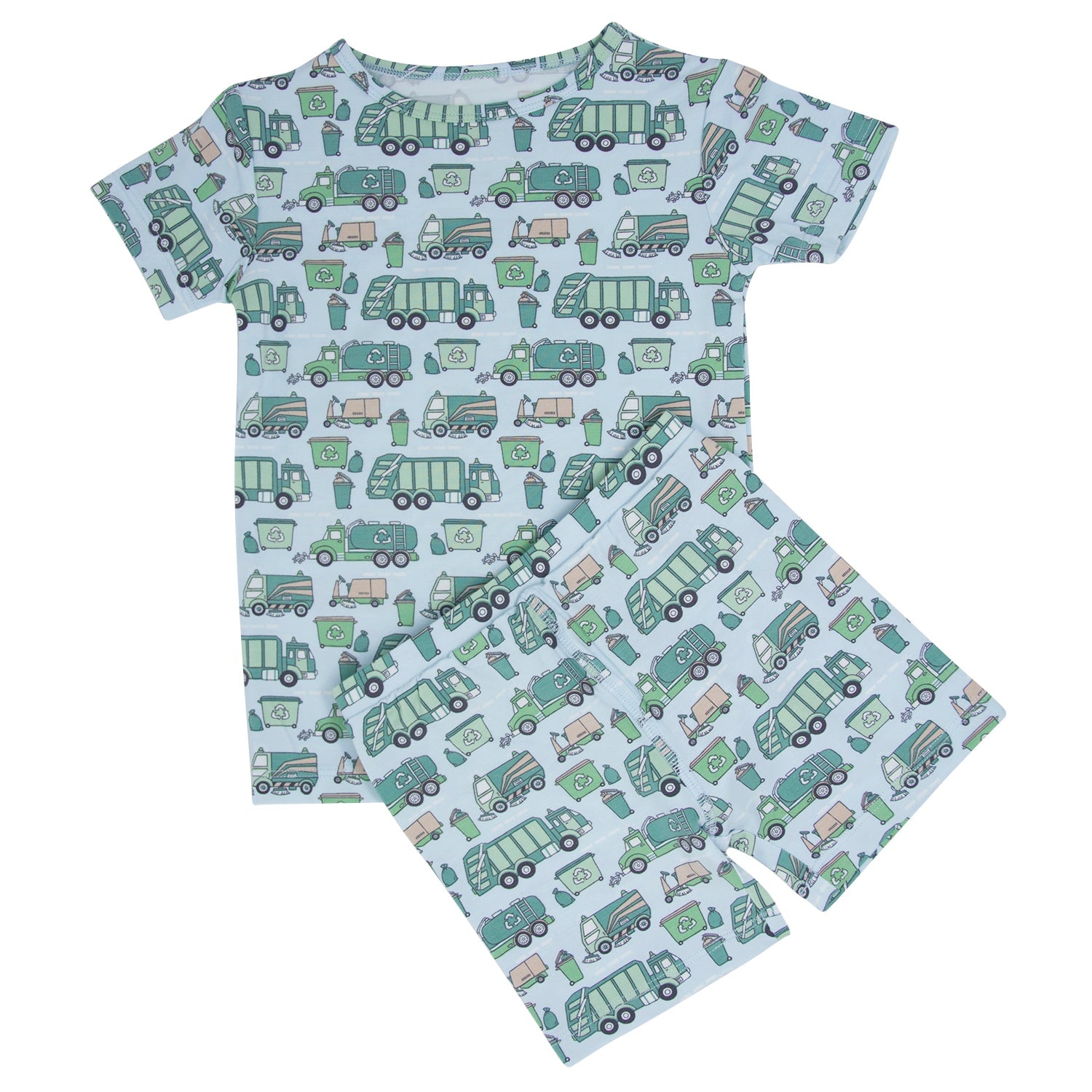 Garbage Trucks Recycle Summer Pajama Set - By Baano