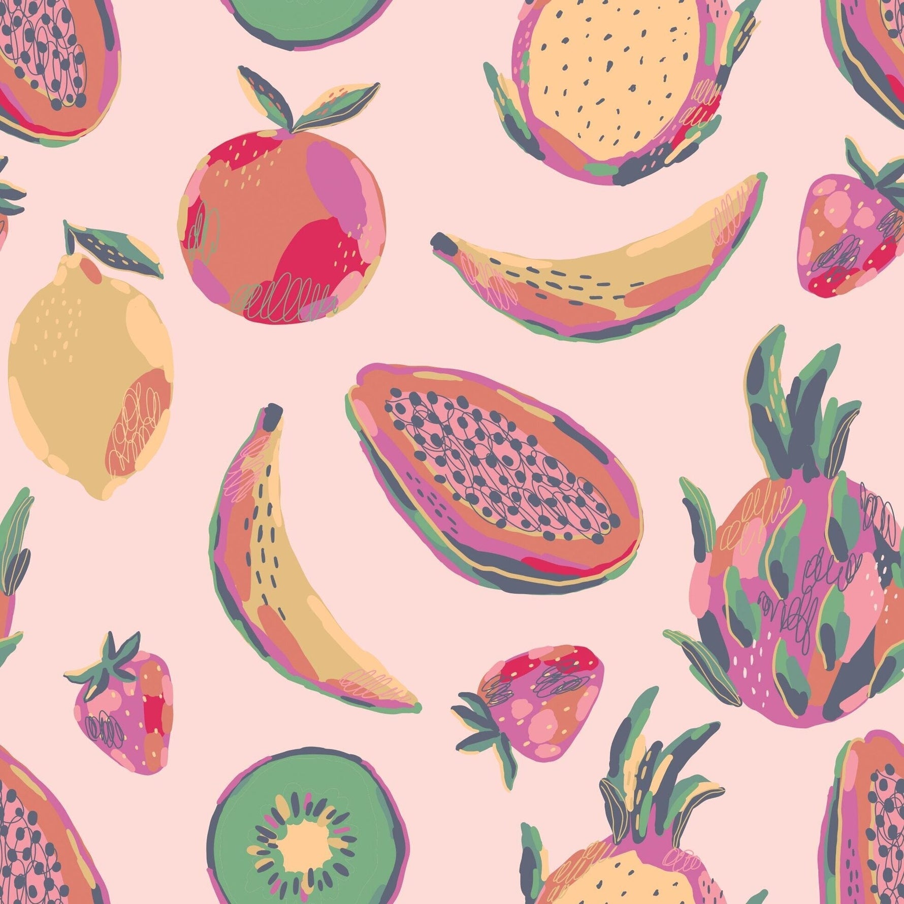 Tropical Fruit Summer Pajama Set - By Baano