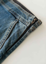 Sutton Side Zip A-line Denim Midi Skirt - FINAL SALE