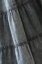 SIMPLE STATEMENT DENIM MIDI SKIRT - By Baano