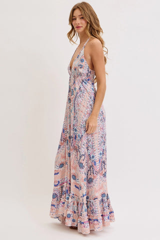 Boho Halter Maxi Dress