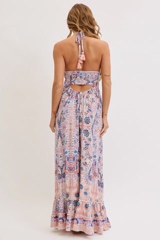 Boho Halter Maxi Dress