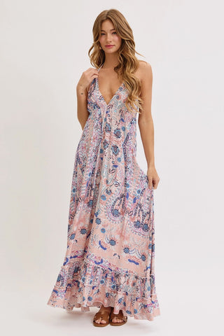 Boho Halter Maxi Dress