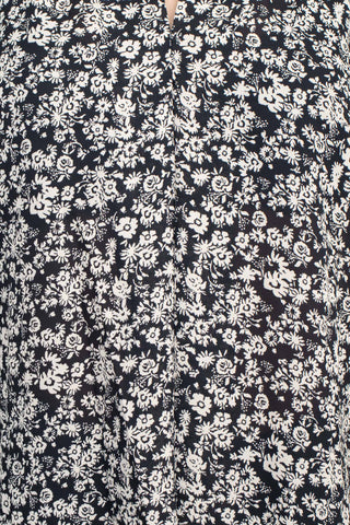 Floral + Ivy V-Neck Sleeveless Floral Print Slit Side Polyester Top - By Baano