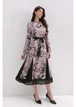 Dusky Petals Midi Dress