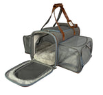 Mr. Peanut's Gold Series Big Apple XL Size Airline Compliant Double Expandable Pet Carrier - By Baano