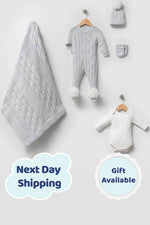 Daniel Blue Newborn Knit Coming Home Set (5 pcs) - By Baano