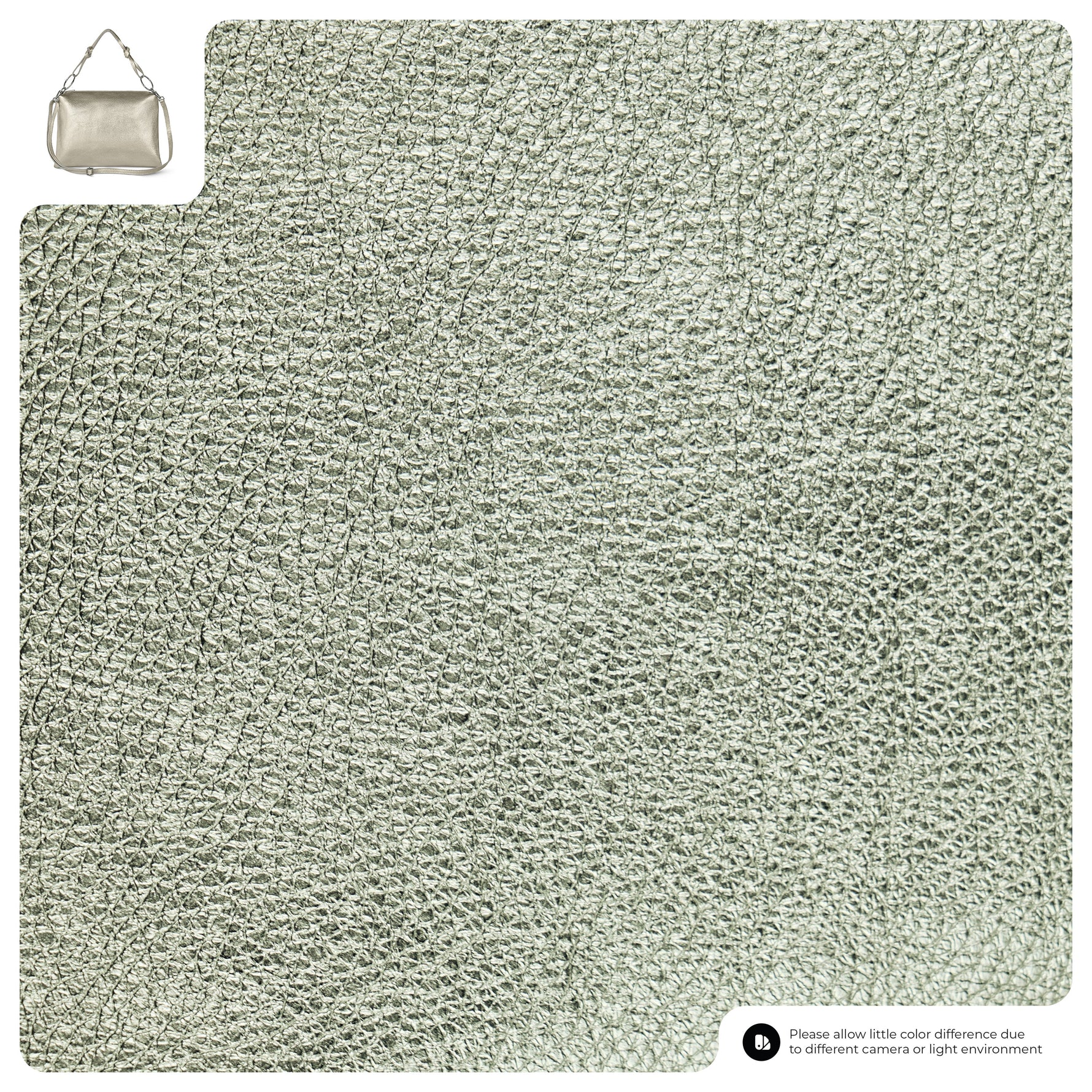 Metallic Calf Leather Shoulder Bag