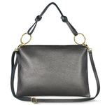 Metallic Calf Leather Shoulder Bag