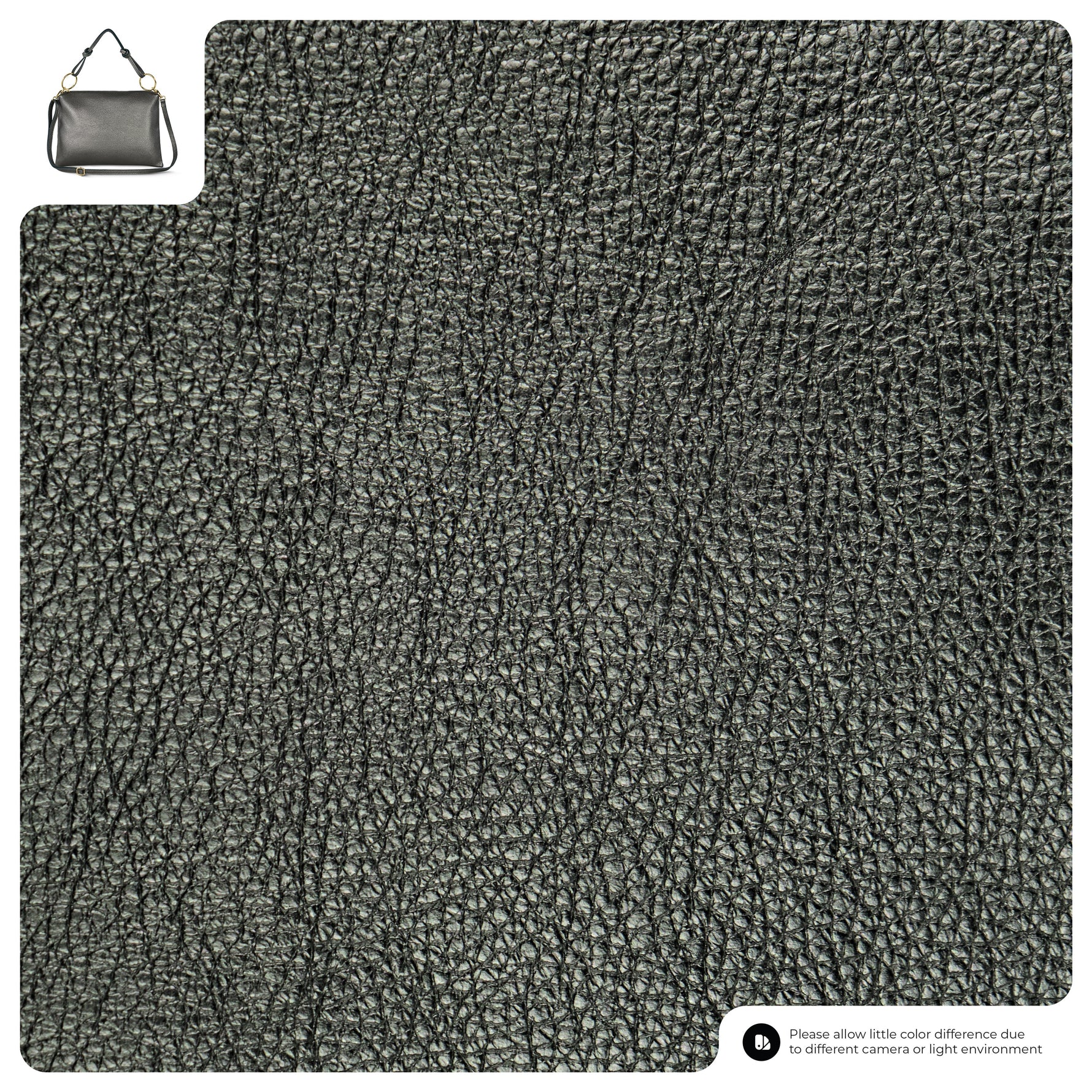 Metallic Calf Leather Shoulder Bag