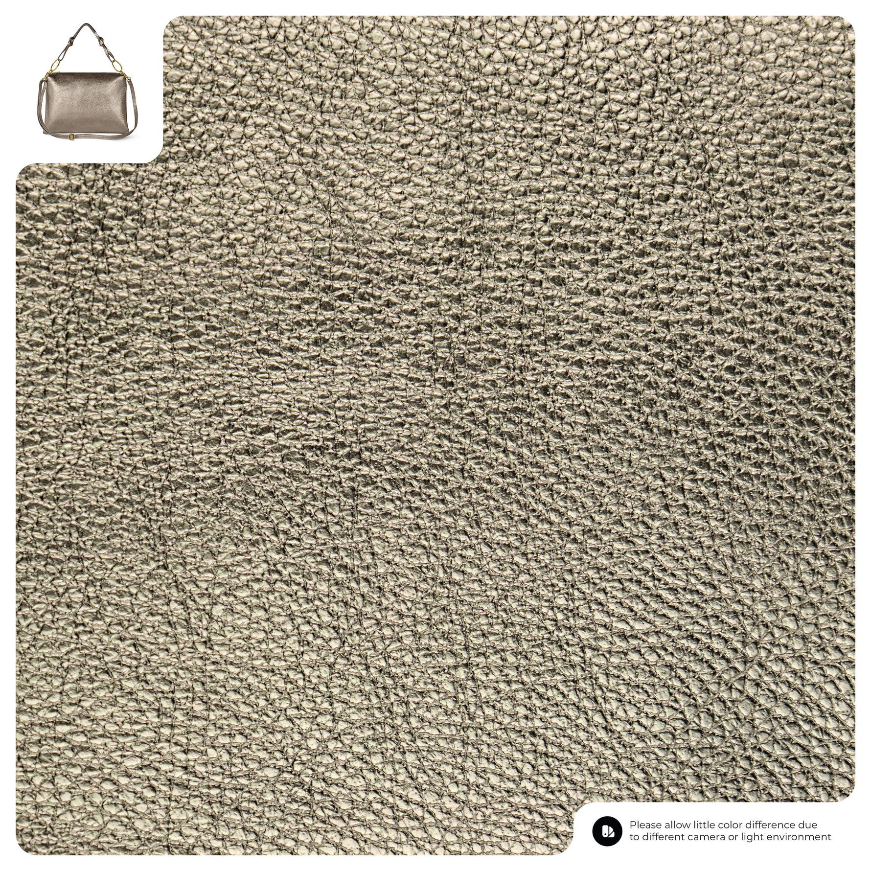 Metallic Calf Leather Shoulder Bag