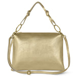 Metallic Calf Leather Shoulder Bag