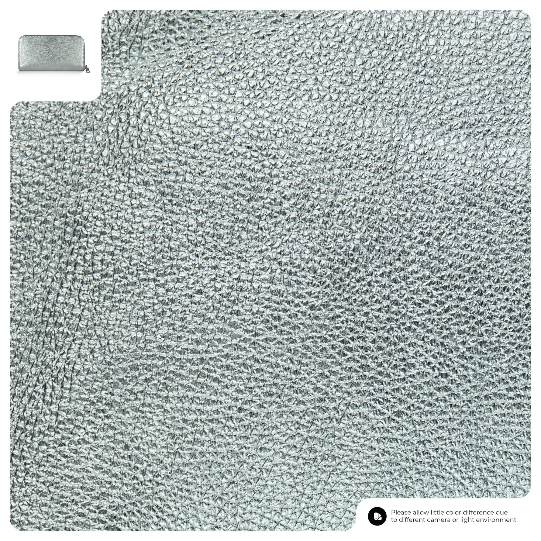 Metallic Calf Leather Wallet