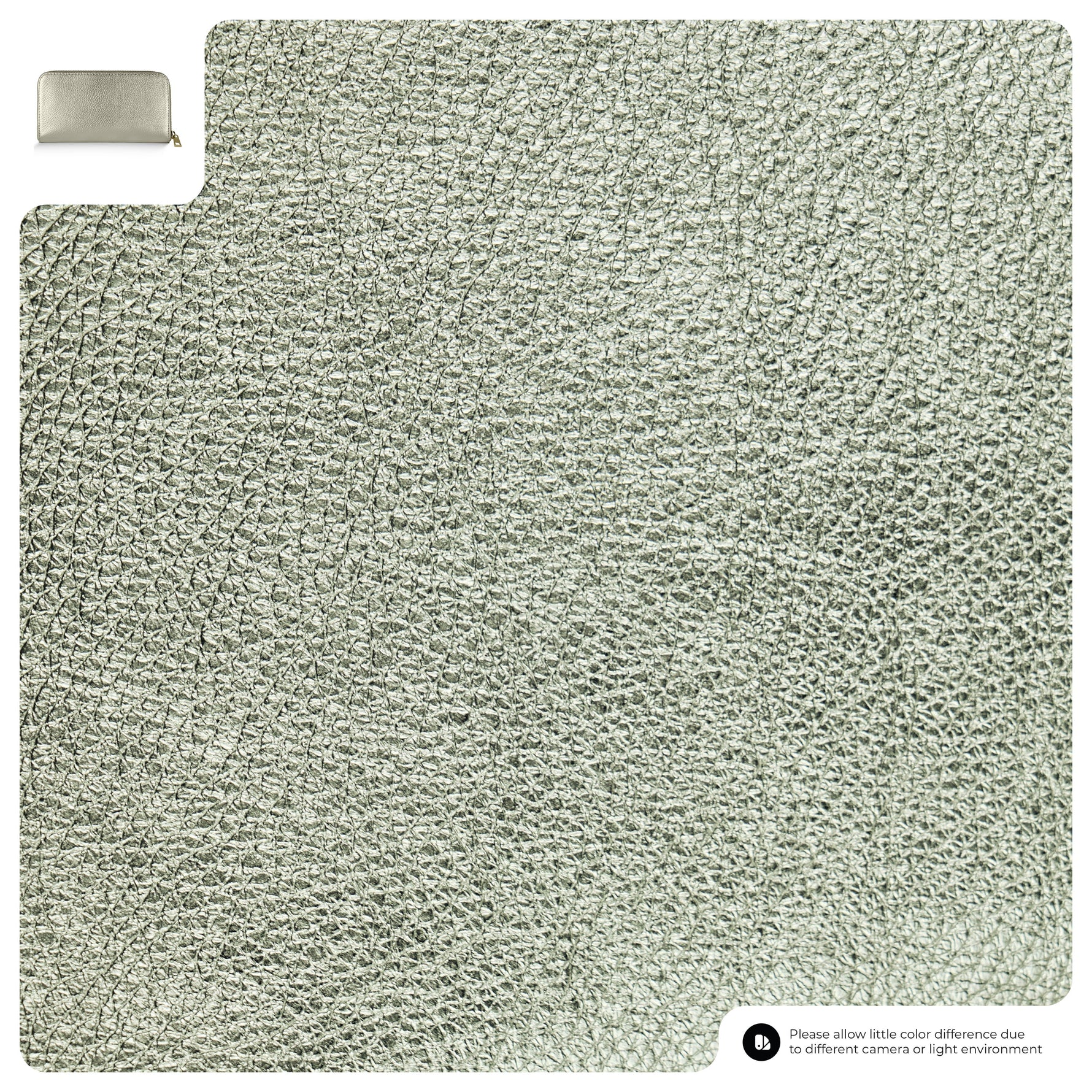 Metallic Calf Leather Wallet