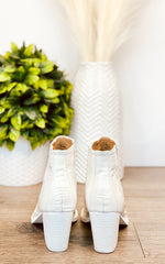 Tarim Booties in White Croc Naughty Monkey