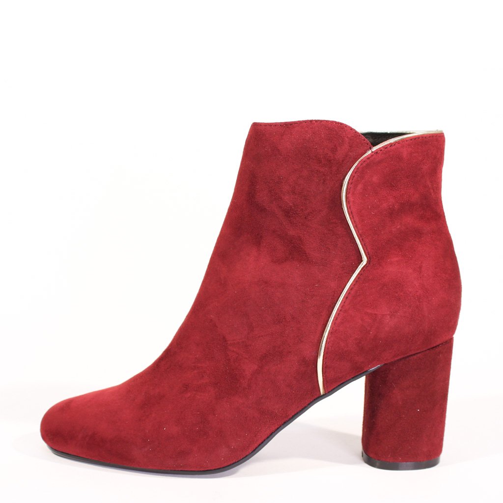 Tatiana Scallop Suede Booties Chelsea Crew