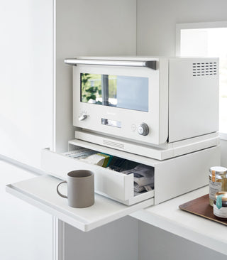 Countertop Drawer with Pull-Out Shelf - Steel - By Baano