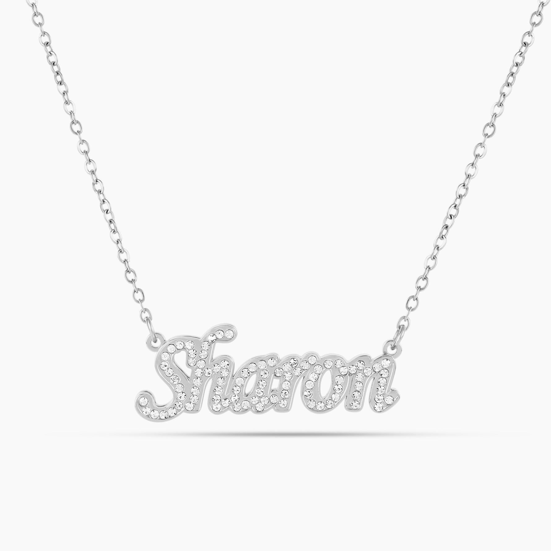 The Luxe Stone Double Plated Name Necklace
