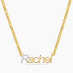 THICK 5mm Iced Initial Block Name Necklace