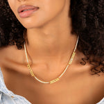 2mm Tennis Chain Three Name Necklace