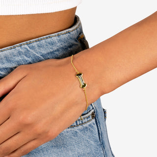 Engraved Dog Bone Bracelet