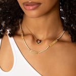 2mm Tennis Chain Three Name Necklace