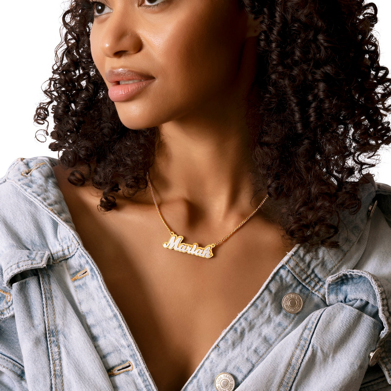 Double Plated Satin Name Necklace